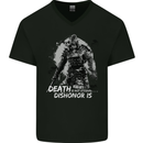 Death Not Eternal Martial Arts MMA Samurai Mens V-Neck Cotton T-Shirt Black