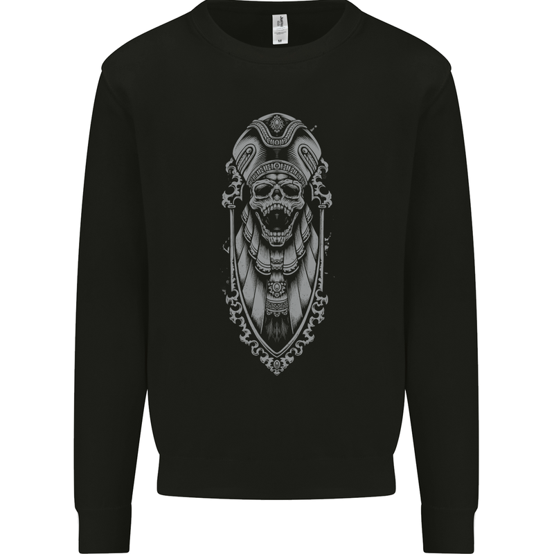 Death Order Pharo Skull Biker Motorcycle Kids Sweatshirt Jumper Black