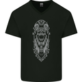 Death Order Pharo Skull Biker Motorcycle Mens V-Neck Cotton T-Shirt Black