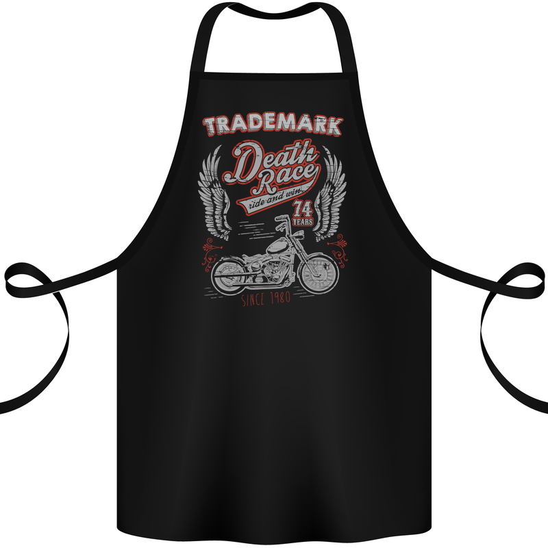 Death Race Motorcycle Motorbike Biker Cotton Apron 100% Organic Black