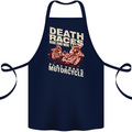 Death Races Flat Track Motorcycle Biker Cotton Apron 100% Organic Navy Blue