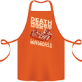 Death Races Flat Track Motorcycle Biker Cotton Apron 100% Organic Orange