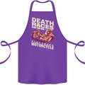 Death Races Flat Track Motorcycle Biker Cotton Apron 100% Organic Purple