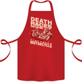 Death Races Flat Track Motorcycle Biker Cotton Apron 100% Organic Red