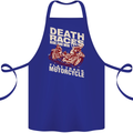 Death Races Flat Track Motorcycle Biker Cotton Apron 100% Organic Royal Blue