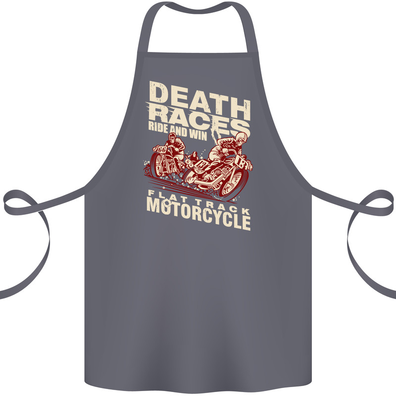 Death Races Flat Track Motorcycle Biker Cotton Apron 100% Organic Steel