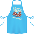 Death Races Flat Track Motorcycle Biker Cotton Apron 100% Organic Turquoise