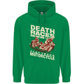 Death Races Flat Track Motorcycle Biker Mens 80% Cotton Hoodie Irish Green
