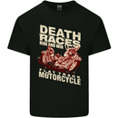 Death Races Flat Track Motorcycle Biker Mens Cotton T-Shirt Tee Top Black