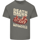 Death Races Flat Track Motorcycle Biker Mens Cotton T-Shirt Tee Top Charcoal