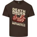 Death Races Flat Track Motorcycle Biker Mens Cotton T-Shirt Tee Top Dark Chocolate