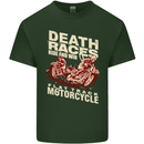 Death Races Flat Track Motorcycle Biker Mens Cotton T-Shirt Tee Top Forest Green
