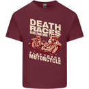Death Races Flat Track Motorcycle Biker Mens Cotton T-Shirt Tee Top Maroon