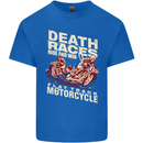 Death Races Flat Track Motorcycle Biker Mens Cotton T-Shirt Tee Top Royal Blue