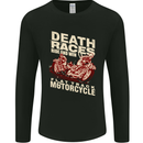 Death Races Flat Track Motorcycle Biker Mens Long Sleeve T-Shirt Black