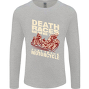 Death Races Flat Track Motorcycle Biker Mens Long Sleeve T-Shirt Sports Grey
