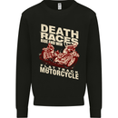 Death Races Flat Track Motorcycle Biker Mens Sweatshirt Jumper Black