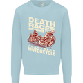 Death Races Flat Track Motorcycle Biker Mens Sweatshirt Jumper Light Blue