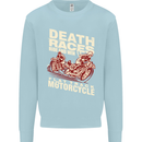Death Races Flat Track Motorcycle Biker Mens Sweatshirt Jumper Light Blue