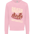 Death Races Flat Track Motorcycle Biker Mens Sweatshirt Jumper Light Pink