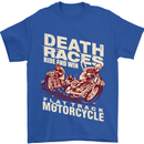 Death Races Flat Track Motorcycle Biker Mens T-Shirt Cotton Gildan Royal Blue