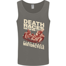 Death Races Flat Track Motorcycle Biker Mens Vest Tank Top Charcoal