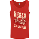 Death Races Flat Track Motorcycle Biker Mens Vest Tank Top Red