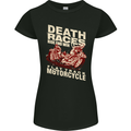 Death Races Flat Track Motorcycle Biker Womens Petite Cut T-Shirt Black