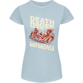 Death Races Flat Track Motorcycle Biker Womens Petite Cut T-Shirt Light Blue