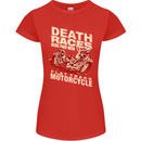 Death Races Flat Track Motorcycle Biker Womens Petite Cut T-Shirt Red