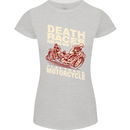 Death Races Flat Track Motorcycle Biker Womens Petite Cut T-Shirt Sports Grey