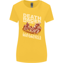 Death Races Flat Track Motorcycle Biker Womens Wider Cut T-Shirt Yellow
