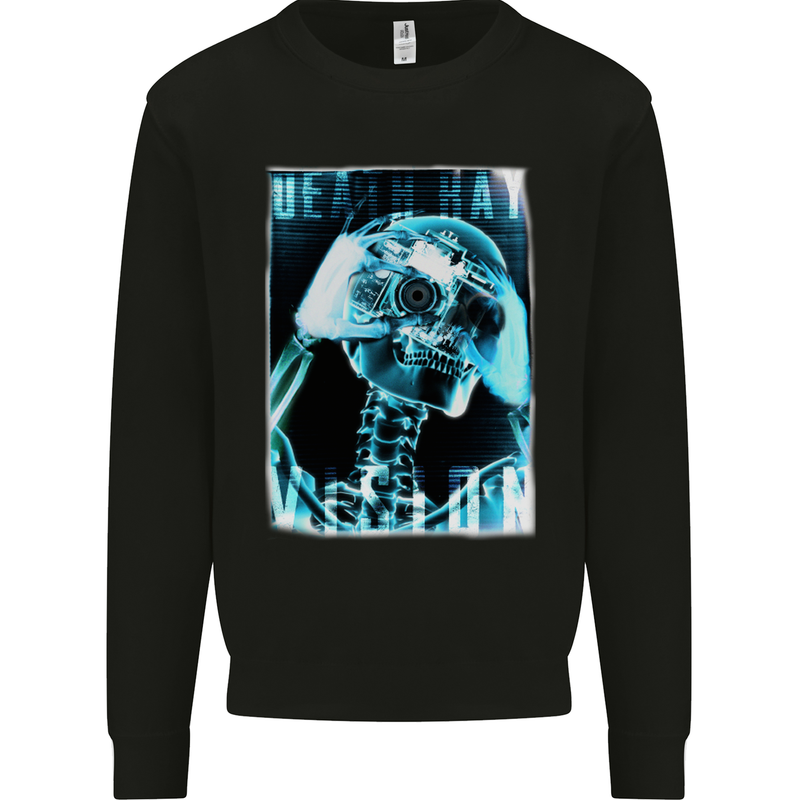 Death Ray Vision Photography Photographer Kids Sweatshirt Jumper Black