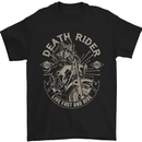 Death Rider Moto Club Biker Motorcycle Mens T-Shirt Cotton Gildan Black