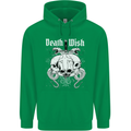 Death Wish Skulls Snakes Biker Gothic Demon Childrens Kids Hoodie Irish Green