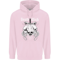 Death Wish Skulls Snakes Biker Gothic Demon Childrens Kids Hoodie Light Pink