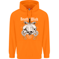 Death Wish Skulls Snakes Biker Gothic Demon Childrens Kids Hoodie Orange