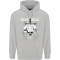 Death Wish Skulls Snakes Biker Gothic Demon Childrens Kids Hoodie Sports Grey