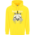 Death Wish Skulls Snakes Biker Gothic Demon Childrens Kids Hoodie Yellow