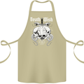 Death Wish Skulls Snakes Biker Gothic Demon Cotton Apron 100% Organic Khaki