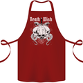 Death Wish Skulls Snakes Biker Gothic Demon Cotton Apron 100% Organic Maroon