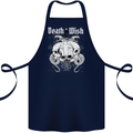 Death Wish Skulls Snakes Biker Gothic Demon Cotton Apron 100% Organic Navy Blue