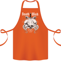 Death Wish Skulls Snakes Biker Gothic Demon Cotton Apron 100% Organic Orange