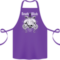 Death Wish Skulls Snakes Biker Gothic Demon Cotton Apron 100% Organic Purple