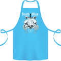 Death Wish Skulls Snakes Biker Gothic Demon Cotton Apron 100% Organic Turquoise