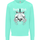 Death Wish Skulls Snakes Biker Gothic Demon Mens Sweatshirt Jumper Peppermint