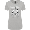 Death Wish Skulls Snakes Biker Gothic Demon Womens Wider Cut T-Shirt Sports Grey