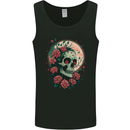 Death at Moon Skull With Roses at Night Gothic Mens Vest Tank Top Black