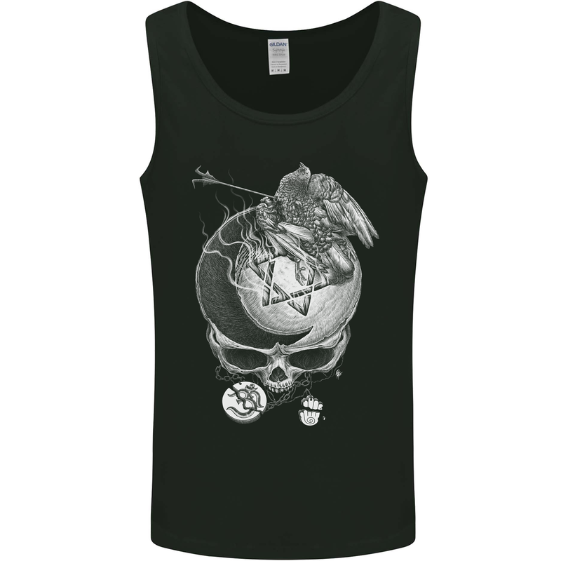 Death to Religion Skull Atheist Atheism FSM Mens Vest Tank Top Black