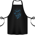 Demon Skull Devil Satan Grim Reaper Gothic Cotton Apron 100% Organic Black